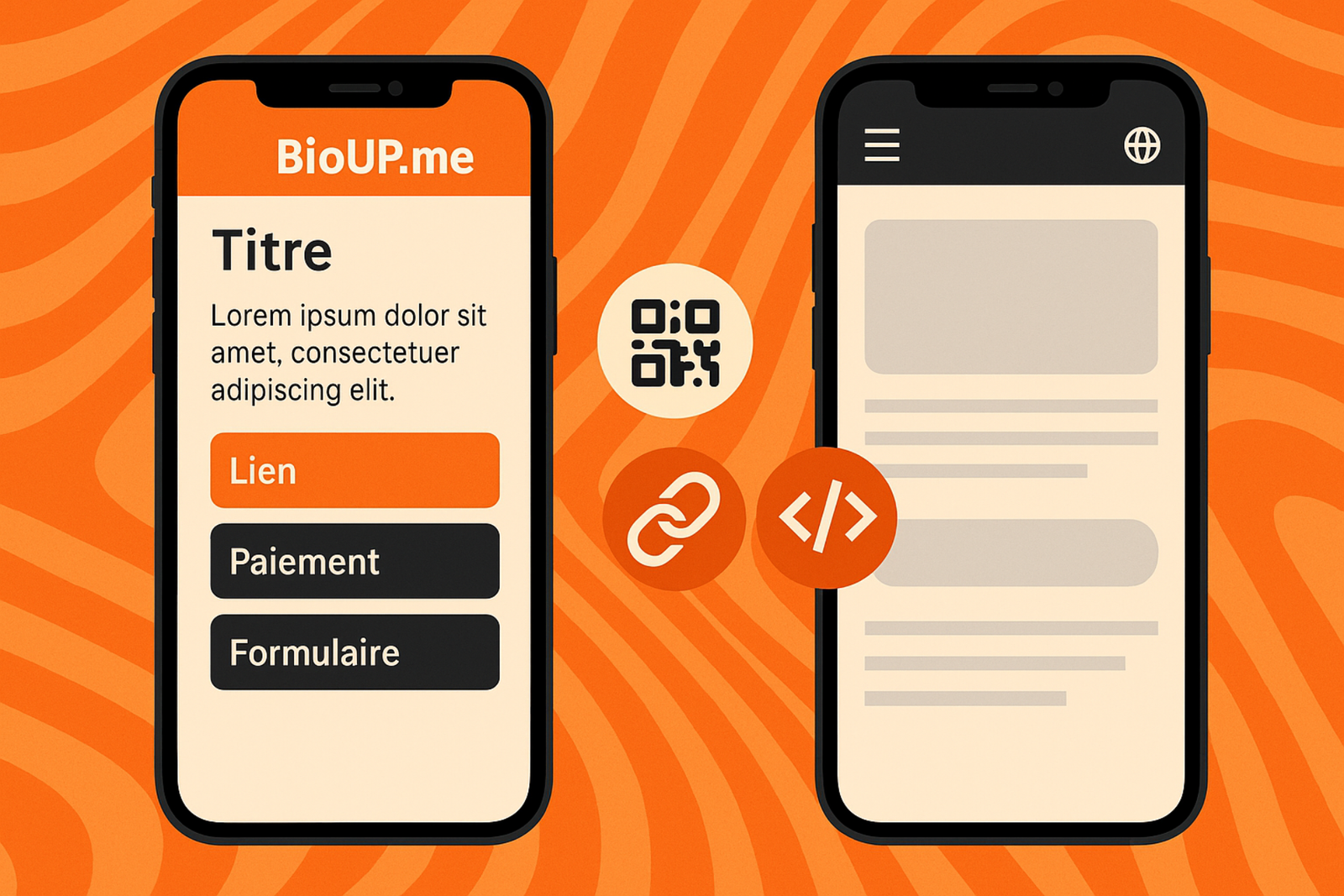 BioUP.me, link in bio, page bio, site web personnel, visibilité en ligne, SEO, créateur de contenu, raccourcisseur de liens, QR code, collecte de leads, encaissement en ligne, personnalisation, marketing digital